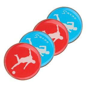 Keenso Soccer Flip, 4Pcs Portable Football Referee Flip Two Sided Referee Toss for Soccer Football Volleyball Table Tennis