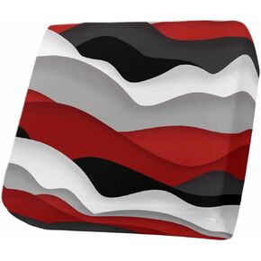 Modern Red Black Stretch Couch Sofa Cushion Covers,Sectional/Individual/L/T Shape Sofa Couch Slipcover Furniture Slip Cover Protector with Elastic Bottom,Ocean Waves Geometric Grey White S Size 1-PC