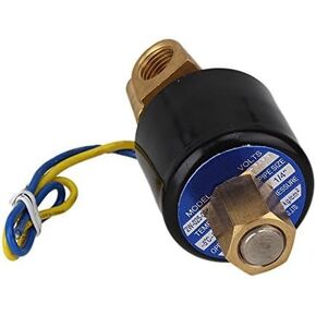 BQLZR DC 12V 1/4" NBR 2 Way 2 Position Solid Coil Electric Solenoid Valve Gas Water Air Solid Coil Normally Open Type