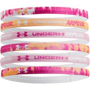 Under Armour Girls' Graphic Headbands 6-Pack, (686) Astro Pink/Pink/White, One Size Fits All