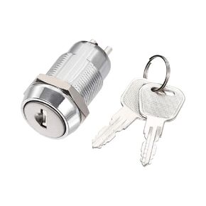 uxcell 19mm 2 Positions Key Locking Push Button Switch with 2 Keys ON-OFF S1906 1pcs