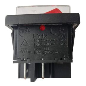 2Pcs KEDU HY12 4Pins Push Button Switch AC 125/250/400V 16/10/8A ON Off Waterproof Rocker Switches Arc Push-Key Switch for Electrical Appliances and Equipment CE TUV