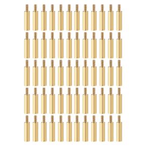 YOKIVE 50 Pcs M2.5 Standoff Screws, Brass Hex PCB Standoffs, Keep Height Consistent, Great for Motherboard (Gold Tone, 16mm+6mm)