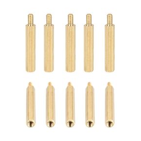 M3x25x6mm(DxHLxML) - Brass Hex Standoff -50Pack- Good for Electronic Machine - Male to Female Spacer Screw Nuts