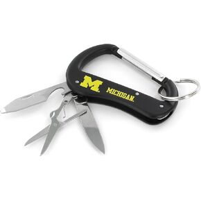 aminco NCAA Michigan Wolverines Carabiner Multi-Tool Keychain, Black, 6 (CCP-KT-1000-13)