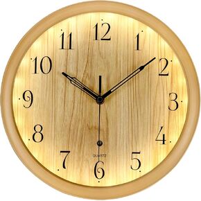 Night Light Wall Clock, Lighted up Wall Clock Glow in The Dark, Battery Operated Wall Clock, 12 inch Silent Non-Ticking Night Light Wall Clocks for Living Room, Kitchen, Bedroom in Kuwait