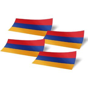 Desert Cactus Armenia Flag Stickers 4 Pack Country Decal for Window Laptop Computer Vinyl Car Bumper Armenians