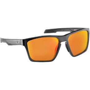 Flying Fisherman Sandbar Square Polarized Sunglasses, Crystal Black/Red, Medium