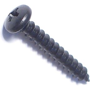 014973127251 Phillips Pan Sheet Metal Screws, 10 x 1-1/4, Piece-10, Black