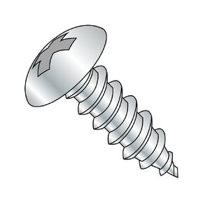 Small Parts 1212APT Steel Sheet Metal Screw, Zinc Plated, Truss Head, Phillips Drive, Type A, #12-11 Thread Size, 3/4" Length (Pack of 100)