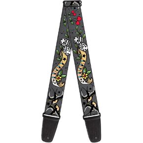Buckle-Down Guitar Strap Lucky Gray 2 Inches Wide