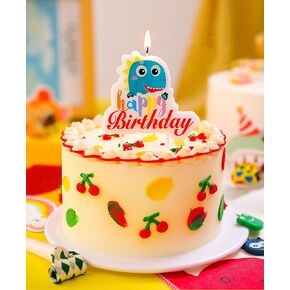 Cute Dinosaur Candle Set, Cartoon Tyrannosaurus Rex Funny Baby Kids Children Happy Birthday Candles,Party Supplies,Cake Decoration