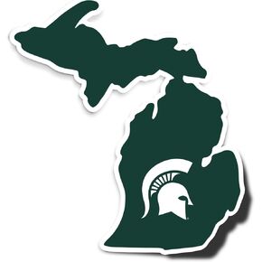 ملصق جامعة صبار الصحراء ميشيغان سبارتانز MSU ملصق حائط من الفينيل‏ للكمبيوتر المحمول زجاجة مياه سجل قصاصات السيارة (ملصق حدود الولاية)