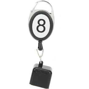 VGEBY Portable Retractable Billiards Snooker Pool Rod Chalk Holder Retractable Drawing Belt Clip Key Loop Black