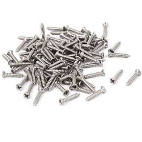 uxcell a16011500ux0058 Screw M1.4 x 8Mm Cross Head Countersunk Self Tapping Screw 100 Pcs