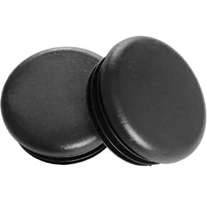 (Pack of 10) 1" Round OD - Out Side Diameter (14-20 Gauge) for Hole Size 0.84" to 0.93" ID | Black Plastic Tubing Plug, 1 Inch End Caps - Steel Furniture Foot - Table Chair Legs