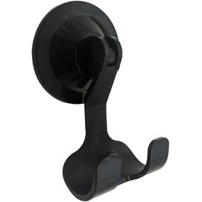 2-Pack Razor Holder with Suction Cup for Home or Hotel, Vacuum Wreath Hangers for Door or Window, Black