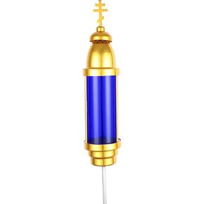 Orthodox Cross Cemetery Light Candle Holder,Cemetery Decorations for Grave,Grave Markers for Cemetery for Humans,Cemetery Decorations for Grave,headstones for Graves,Grave Candle,Memorial Lights,Blue