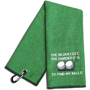 The Older I Get The Harder It Is to Find Embroidered Golf Towel, Funny Golf Towels for Golf Bags with Clip, Birthday Retirement Gift for Grandpa Dad Brother Golfer, Golf Accessories for Men