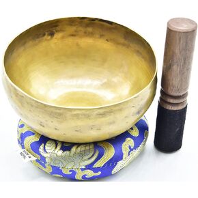 5.5 Inch Authentic Antique Old TibetanHand Hammered Himalayan Yoga Meditation Bowls-included Mallet and cushions Handmade in Nepal