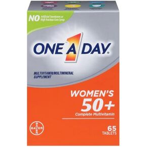 ONE A DAY Women’s 50+ Healthy Advantage Multivitamins, Supplement with Vitamins A, C, E, B1, B2, B6, B12, D and Calcium, Tablet, 65 Count