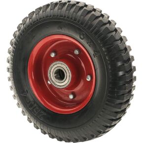 Steelex D2648 8-Inch Single Wheel with Double Bearing, Red