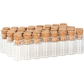 Magic Season Tiny Decorative Glass Bottles (48 Pcs / 0.03 fl oz.)