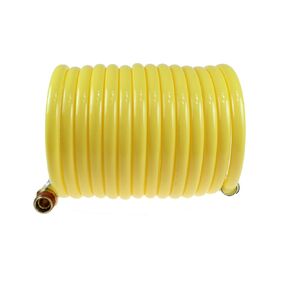 Coilhose Pneumatics N14-12A Coiled Nylon Air Hose, 1/4-Inch ID, 12-Foot Length with (1) 1/4-Inch Rigid Fitting and (1) 1/4-Inch Swivel Fitting
