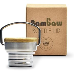 Bambaw Water Bottle Lid Replacement | Stainless Steel Wide Mouth Lid | Screw Top Water Bottle Lid | Thermos Bottle Lid | Water Bottle Cap | Water Bottle Top Replacement | BPA Free Water Bottle Lid