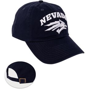 Desert Cactus University of Nevada Reno Baseball Hat UNR Wolf Pack Brimmed Embroirderd Cap Adjustable Cloth Strap Adult (Style A) Blue