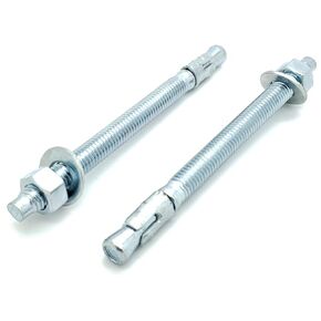 Four (4) 3/8" x 5" Zinc Plated Wedge Anchor Bolts | Heavy Duty (BCP981)