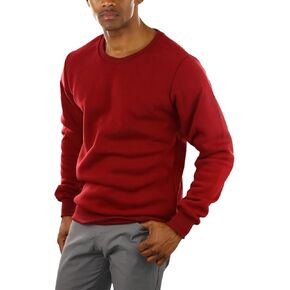 ToBeInStyle Men's Long Sleeve Crew Neck Cotton-Poly Blend Sweatshirt