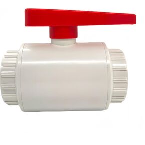 2 Inch PVC Ball Valve - Smooth handle design ensures easy operation. Rated at 150 PSI, perfect for swimming pools, sewage pipes, and irrigation systems. Solvent x Solvent. 2PCS
