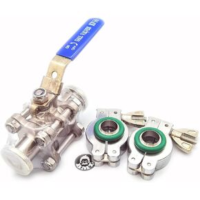 ISO-KF NW16 KF16 Flange Ball Valve, Shut Off Valve, Isolation Valve, Good for Vacuum foreline Setup (KF16 Flange)