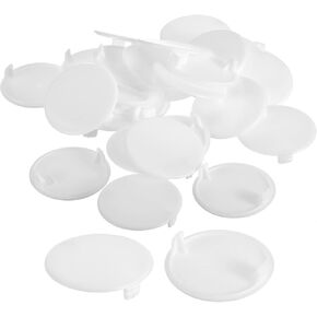 uxcell 30Pcs Hinge Hole Covers, 40mm(1 9/16") Dia Plastic Concealed Hole Cover Round Flush Type Caps for Furniture Cabinet Cupboard, Black