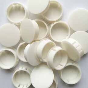 YEJI 25PCS 1-2/11", 30mm, 1.18in Panel Plugs Hole Plugs (Mounting Hole: 29.8-30.5mm), Plastic Flush Type Hole Plugs, Home Furniture Fastener, Plastic Pipe Choke Plug, White Color