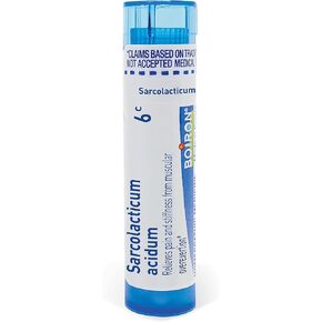 Sarcolacticum Acidum 6c Homeopathic Relief for Pain and Stiffness from Muscular Overexertion - 80 Pellets