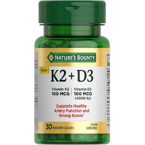 Nature's Bounty K2 + D3, 30 Capsules
