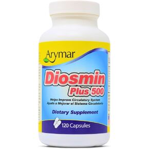Diosmin Plus 500 - Circulatory System Support Supplement, 500mg, 120 Capsules