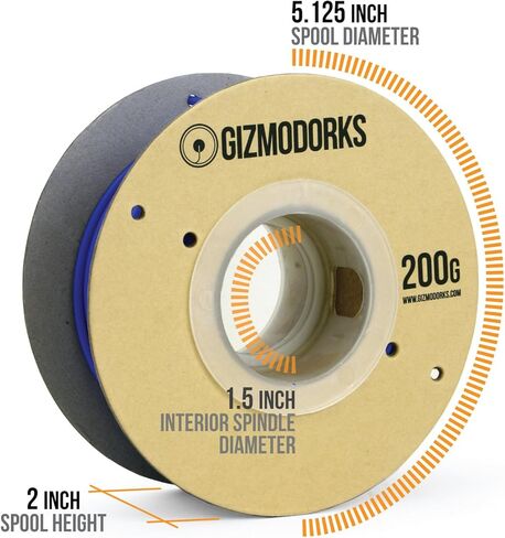 Gizmo Dorks ABS Filament for 3D Printers 1.75mm 200g, Glow in The Dark in Saudi Arabia
