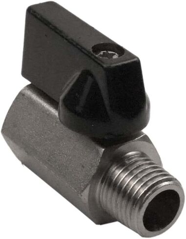 Mini 1/4" Male 1/4 Inch Female NPT Brass Ball Shut Off Valve Water Air Fluid in Kuwait