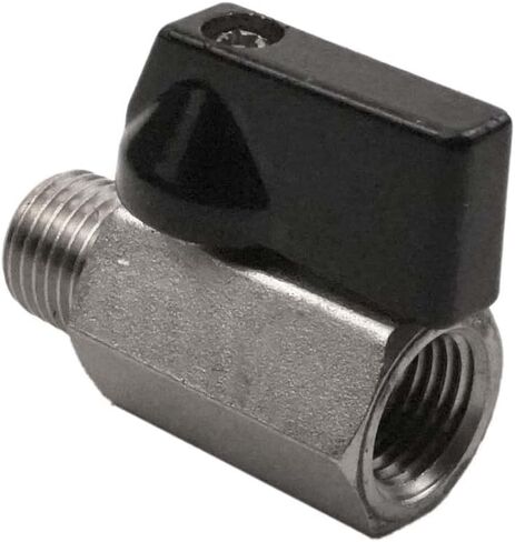 Mini 1/4" Male 1/4 Inch Female NPT Brass Ball Shut Off Valve Water Air Fluid in Kuwait