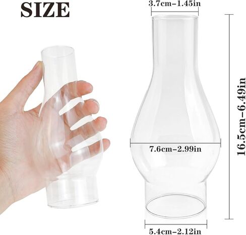 غطاء مصباح الزيت الزجاجي الزجاج الشفاف غطاء مصباح الكيروسين مصباح زيت مدخنة مصباح الكيروسين المنفوخ يدويًا غطاء خفيف غطاء عاكس الضوء الزيتي العتيق in Kuwait