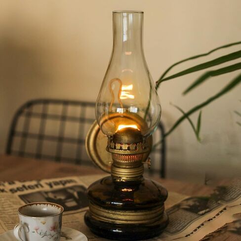 غطاء مصباح الزيت الزجاجي الزجاج الشفاف غطاء مصباح الكيروسين مصباح زيت مدخنة مصباح الكيروسين المنفوخ يدويًا غطاء خفيف غطاء عاكس الضوء الزيتي العتيق in Kuwait