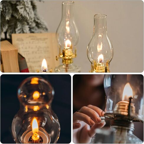 غطاء مصباح الزيت الزجاجي الزجاج الشفاف غطاء مصباح الكيروسين مصباح زيت مدخنة مصباح الكيروسين المنفوخ يدويًا غطاء خفيف غطاء عاكس الضوء الزيتي العتيق in Kuwait