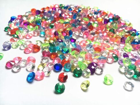 Acrylic Diamonds, 6mm Acrylic Color Faux Round Crystals Treasure Gems, 0.2 inch Tabletop Confetti Crystals for Table Confetti, Table Scatters, Vase Fillers, Party Decoration (2000pcs Emerald Green) in Saudi Arabia