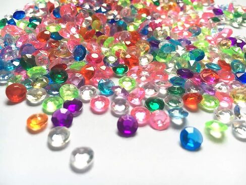 Acrylic Diamonds, 6mm Acrylic Color Faux Round Crystals Treasure Gems, 0.2 inch Tabletop Confetti Crystals for Table Confetti, Table Scatters, Vase Fillers, Party Decoration (2000pcs Emerald Green) in Saudi Arabia