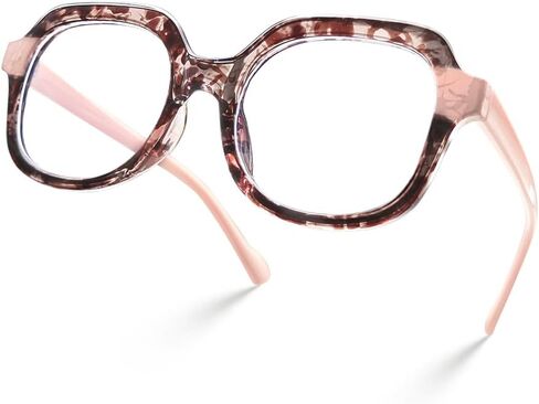 نظارة بلو لايت للنساء، إطار سميك مربع TR90، لنظارات الكمبيوتر ونظارات الألعاب LA038 in Kuwait