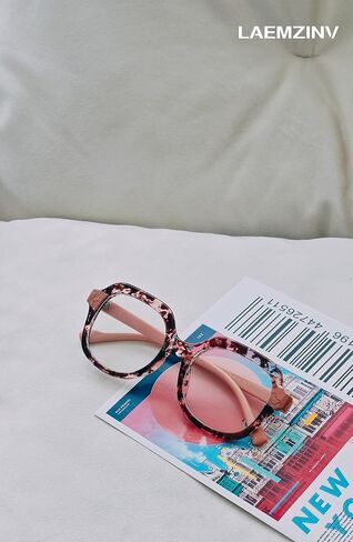 نظارة بلو لايت للنساء، إطار سميك مربع TR90، لنظارات الكمبيوتر ونظارات الألعاب LA038 in Kuwait