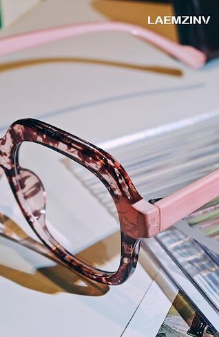 نظارة بلو لايت للنساء، إطار سميك مربع TR90، لنظارات الكمبيوتر ونظارات الألعاب LA038 in Kuwait